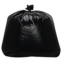 Trinity Plastics Low-Density Can Liners, 56 gal, 1.6 mil, 43" x 47", Black, Flat Pack, 100/Carton (ML4347X)