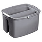 Rubbermaid Commercial Double Utility Pail, 17 qt, Plastic, Gray (2617GRA)