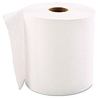 GEN Hardwound Roll Towels, 1-Ply, 8" x 600 ft, White, 12 Rolls/Carton (GENHWTWHI)