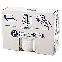 Inteplast Group High-Density Commercial Can Liners, 45 gal, 17 mic, 40" x 48", Clear, Interleaved Roll, 25 Bags/Roll, 10 Rolls/Carton (S404817N)