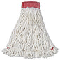 Rubbermaid Commercial Web Foot Wet Mop Head, Shrinkless, Cotton/Synthetic, White, Large, 6/Carton (A253WHI)