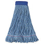 Boardwalk(R) Super Loop Mop Head, Cotton/Synthetic, XL, Blue, 12 Mops (BWK504BL)