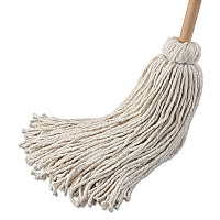 Boardwalk(R) Cotton Fiber Deck Mop; 54" Wooden Handle, 6 Mops (BWK132C)