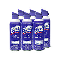 LYSOL Air Sanitizer Spray, Light Breeze Scent, 10 oz Aerosol Can, 6/Carton (99394CT)