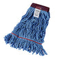 Boardwalk(R) Cotton Looped End Mop Heads, Large, Blue, 12 Mops (BWKLM30311L)