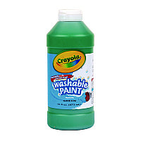 Crayola Washable Paint, Green, 16 oz Bottle (542016044)
