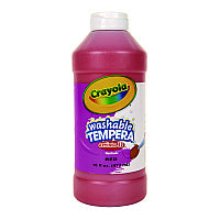 Crayola Artista II Washable Tempera Paint, Red, 16 oz Bottle (543115038)