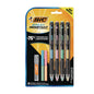 BIC Break-Resistant Mechanical Pencils with Erasers, 0.7 mm, HB (#2), Black Lead, Assorted Barrel Colors, 4/Pack (MV7PRP4BLK)