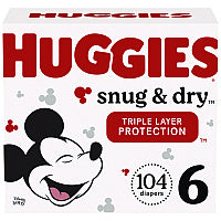Huggies(R) Sung and Dry Diapers, Size 6, 35+ lbs., 104 Diapers (51516)