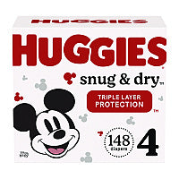 Huggies(R) Snug and Dry Diapers, Size 4, 22-37 lbs, 148 Diapers (51518)