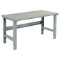Global Industrial Standard Duty Steel Top Adjustable Height Workbench, 2,000 lbs, 72 x 30 x 30.88 to 36.88, Gray (183154)