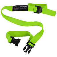 ergodyne Squids 3150 Elastic Lanyard with Buckle, 2 lb Max Working Capacity, 18"-48" Long, Lime, 10/Pack (19151)
