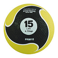 Champion Sports Rhino Elite Medicine Ball, 15 lb, Yellow (PRM15)