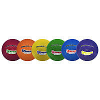 Champion Sports Rhino Skin Super Squeeze Playground Ball Set, 7.5" Diameter, Assorted Colors, 6/Set (SQPGSET)