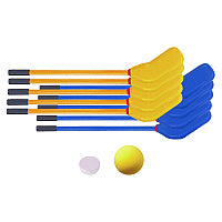 Champion Sports Rhino Soft Hockey Set, 30" Long, (10) Sticks/7" Ball/4" Puck (HS10SET)