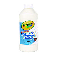 Crayola Washable Paint, White, 16 oz Bottle (542016053)