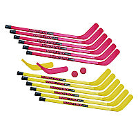 Champion Sports Indoor ABS Kids Hockey Set, 2 Pucks, 12 Sticks (HS36SET)