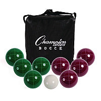 Champion Sports Deluxe Bocce Tournament Set, 4.25" dia Balls, Assorted Colors (CG200)