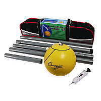 Champion Sports Deluxe Tether Ball Set, Tetherball/102" Cord/(4) 24" Telescoping Poles/Carry Bag/Pump with Needle (DTBSET)
