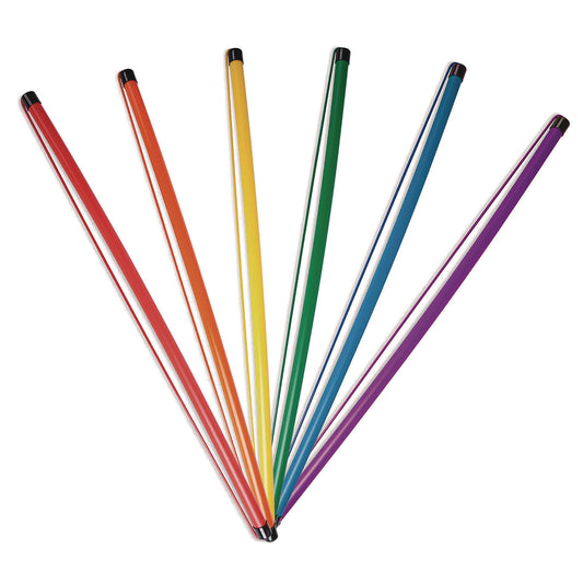 Champion Sports Jump Rope Baton Set, 32", Assorted Colors, 6 Batons/Set (JK6SET)