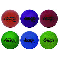 Champion Sports Rhino Skin Thermo Grip Dodgeball Set, 6.3" Diameter, Assorted Colors, 6/Set (RXTHRMSET)