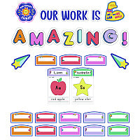 Carson-Dellosa Work Display Bulletin Board Sets, 45-Piece Set, We Stick Together: Our Work Is Amazing, 7.9" x 15", Multicolor (110558)