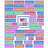 Carson-Dellosa Motivational Bulletin Board Sets, 52-Piece Set, We Stick Together: Motivational, 7.9" x 15", Multicolor (110590)