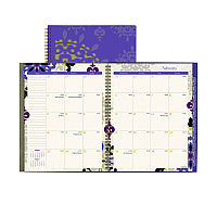 Cambridge Vienna Weekly/Monthly Appointment Book, Geometric Artwork, 11 x 8.5, Purple/Tan Cover, 12-Month (Jan to Dec): 2026 (122905)