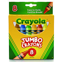 Crayola Jumbo Crayons, Assorted Colors, 8/Box (520389)
