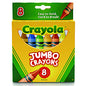Crayola Jumbo Crayons, Assorted Colors, 8/Box (520389)