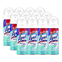LYSOL Disinfectant Spray To Go, Crisp Linen Scent, 1.5 oz Aerosol Spray, 12/Carton (99923CT)