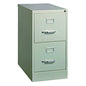Alera Two-Drawer Economy Vertical File, 2 Letter-Size File Drawers, Light Gray, 15" x 25" x 28.38" (ALEHVF1529LG)