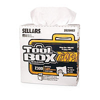 TOOLBOX Z300 Pop-Up Wipers, 1-Ply, 8.5 x 16.5, White, 8/Carton (2020002)