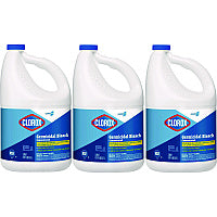 Clorox Concentrated Germicidal Bleach, Regular, 121 oz Bottle, 3/Carton (30966CT)