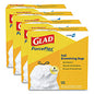 Glad Tall Kitchen Drawstring Trash Bags, 13 gal, 24" x 27.38", Gray, 100 Bags/Box, 4 Boxes/Carton (78526CT)