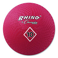 Champion Sports Playground Ball, 10" Diameter, Red (PG10)