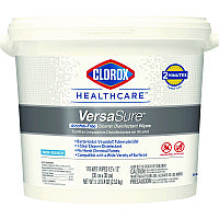 Clorox Healthcare VersaSure Cleaner Disinfectant Wipes, 1-Ply, 12 x 12, Fragranced, White, 110/Bucket (31759EA)
