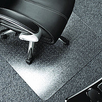 Floortex Cleartex Ultimat Polycarbonate Chair Mat for Low/Medium Pile Carpet, 48 x 53, Clear (ER1113423ER)
