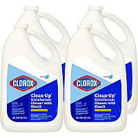 CloroxPro Clean-Up Disinfectant Cleaner with Bleach, Fresh Scent, 128 oz Refill Bottle, 4/Carton (35420CT)
