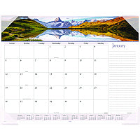AT-A-GLANCE Landscape Panoramic Desk Pad, Landscapes Photography, 22 x 17, White Sheets, Clear Corners, 12-Month (Jan to Dec): 2026 (89802)