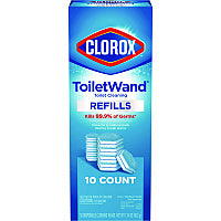 Clorox Disinfecting ToiletWand Refill Heads, Blue/White, 10/Pack, 6 Packs/Carton (31620)