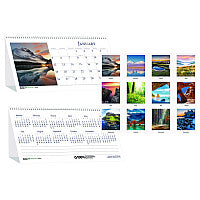 House of Doolittle Earthscapes Recycled Desk Tent Monthly Calendar, Scenic Photography, 8.5 x 4.5, White Sheets, 12-Month (Jan to Dec): 2026 (3649)