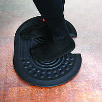 Floortex AFS-TEX 2000X Anti-Fatigue Mat, Oval, Black Anti-Slip Surface, 16" x 24" (FCA21624XBK)