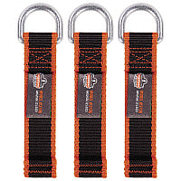 ergodyne Squids 3706 Web Tool Tether Attachment with D-Ring Tool Tails, 5 lb Max Working Capacity, 5.5" Long, Black, 3/Pack (19710)