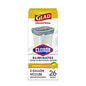 Glad Medium Drawstring Trash Bags with Clorox, 8 gal, Lemon Fresh Bleach Scent, 0.74 mil, 23" x 21.63", Gray, 26/Box (79316)