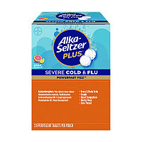 Alka-Seltzer Plus PowerFast Fizz Sever Cold and Flu Effervescent Tablet, 2 Tablets/Pouch, 30 Pouches/Box (97319)