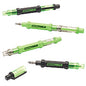 OEMTOOLS 6-Way Pen-Style Screw/Nut Driver, Phillips/Slotted Bits, Metric Sockets, 5.38" Long, Black/Green, Green/Clear, 4/Pack (22537)