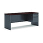 HON 38000 Series Right Pedestal Credenza, 72w x 24d x 29.5h, Mahogany/Charcoal (38856RNS)