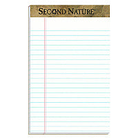 TOPS Second Nature Recycled Ruled Pads, Narrow Rule, 50 White 5 x 8 Sheets, Dozen (74830)