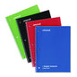 Universal Wirebound Notebook, 1-Subject, Medium/College Rule, Assorted Cover Colors, (70) 10.5 x 8 Sheets, 4/Pack (UNV66614)